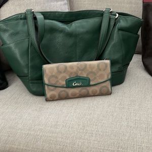 Green set purse and wallet $250.00 & black purse and wallet $200.00